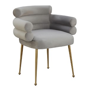 TOV Furniture Dente Velvet Dining Chair By Inspire Me! Home Decor in Grey - 1 of 4