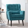 Dexmalle Mid-century Accent Chair Chenille Reading Armchair with Lumbar Pillow - 2 of 4