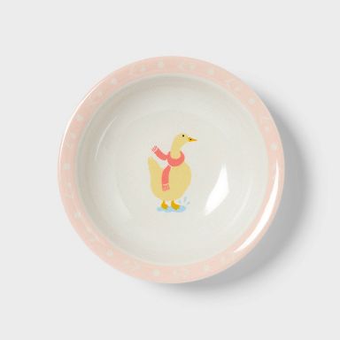 17.5 fl oz Figural Duck Dinner Bowl Pink - Pillowfort™