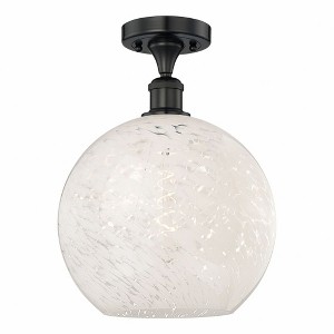 White Mouchette - 1 Light Semi-Flush Mount In Modern Style-13.63 Inches Tall and 12 Inches Wide - 1 of 1