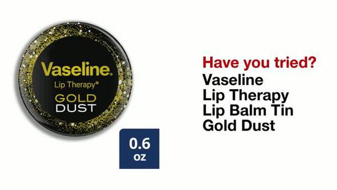 Vaseline Gold Dust Lip Tin Floral - 0.6oz, 2 of 7, play video