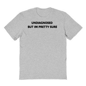 Rerun Island Men's Undiagnosed But Pretty Sure Short Sleeve Graphic Cotton T-Shirt - Sport Grey L - 1 of 4