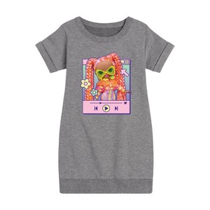 - LOL Surprise! - Play Dazzle Music Graphic Short Sleeve Fleece Dress - 1 of 4