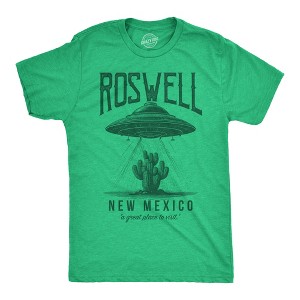 Mens Funny T Shirts Roswell New Mexico Sarcastic UFO Graphic Novelty Tee For Men - Crazy Dog Men's T Shirt - 1 of 4