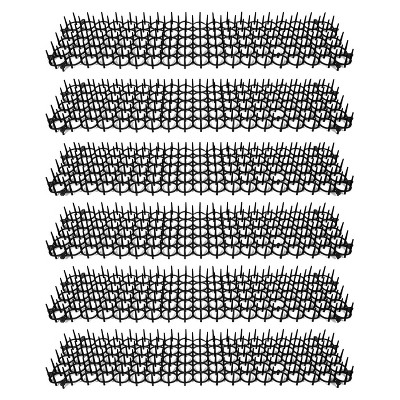 Black Plastic Anti-Digging Cat and Dog Spike Mats, Set of 6