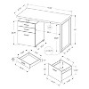Monarch Specialties Computer Desk Home Office Laptop Left Right Set-Up Storage Drawers 48InchL Work Metal Laminate Grey Black Contemporary Modern - 3 of 4