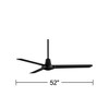 52" Casa Vieja Plaza DC Industrial Rustic 3 Blade Indoor Outdoor Ceiling Fan with Remote Control Matte Black Damp Rated for Patio Exterior House Home - 4 of 4