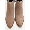 JAYER Light Brown Suede Leather Double-Zip Block Heel Boot (Women) taupe suede 5.5 Forever & Always Shoes US - 2 of 4