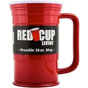 Red Cup Living 24Oz Tumbler Cup with Lid & Straw, Insulated Reusable Plastic Cup for Hot & Cold Drinks, Coffee Tumbler, Summer Party Cup - 1 of 4