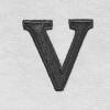 Avanti White with Grey Block Monogram Fingertip Towel  V - 2 of 3