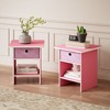 HOMLUX 2PCS Nightstand Sofa End Table Bedside Table with Bin Drawer & Open Shelf - 2 of 4
