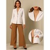 INSPIRE CHIC Women's Lapel Collar Long Sleeve Faux Suede Work Office Blazer - 2 of 4