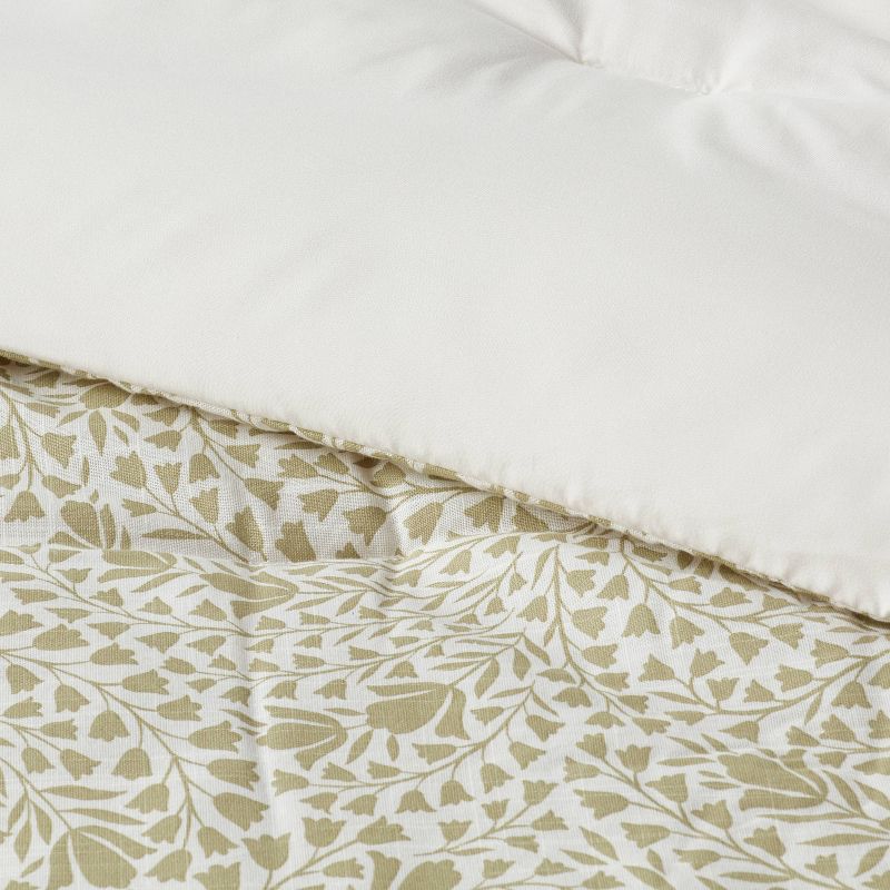 8pc Floral Comforter Set Green - Threshold™, 4 of 13
