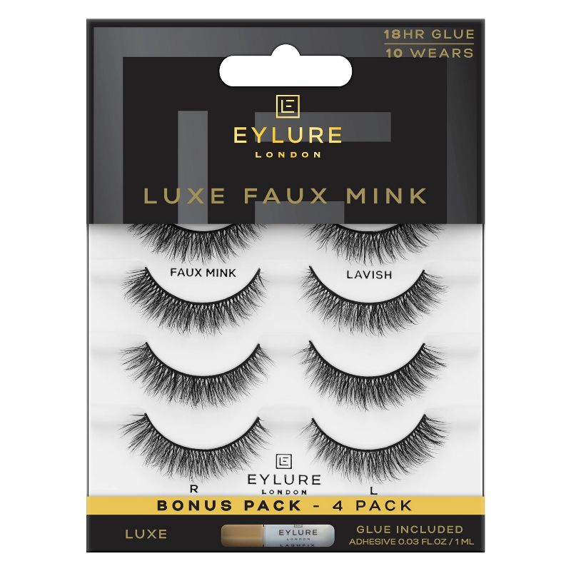 Eylure Luxe Faux Mink Lavish False Eyelashes - 4pr, 1 of 7