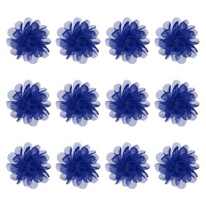 Unique Bargains Mesh Fabric Full Chiffon Flowers for DIY 12 Pcs - 1 of 4