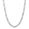 Black Bow Jewelry Men's 7mm 14k White Gold Solid Flat Figaro Chain Necklace - 2 of 4