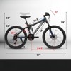 VisioGear Bicycles, 26 Inch Mountain Bike with Adjustable Seat, Commute Bicycle for Men and Women, Gray, 67"*27"*39" - 3 of 4
