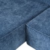 CAVINAS Premium L-Shaped Modular Sectional Couch with 2 Pillows and Resistant Chenille Fabric,the Sectional Sofa for Living Room,Study,Office,Blue - 4 of 4