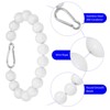 Unique Bargains Stainless Steel Indoor Outdoor 16 Beads Durable Flag Pole Beaded Retainer Ring 0.98" - 3 of 4