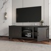 VYNXARIA TV Stand Storage Media Console Entertainment Center,Tradition Black,with doors - 3 of 4