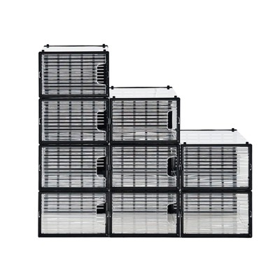 Nuria CRYSTAL CLEAR SHOE BOXES(12 pcs) | ARTFUL LIVING DESIGN-BLACK
