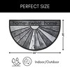 Evideco French Home Goods Half Round Door Mat - 30x18 Inch Rubber Outdoor Doormat - Non-Slip, Weather-Resistant - 2 of 4