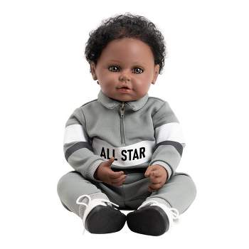 Adora Realistic Baby Doll All Star Toddler Doll - 20 inch, Soft CuddleMe Vinyl, Brown Hair, Brown Eyes