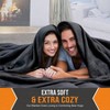 Big Oversized Blanket 120x120 Inches, Extra Soft, Lightweight, World's Biggest Blanket Black - 2 of 4