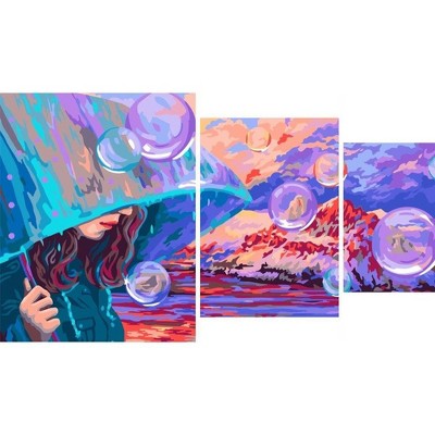 Crafting Spark Painting by Numbers kit Rain on Mars I017 19.69 x 15.75 ...