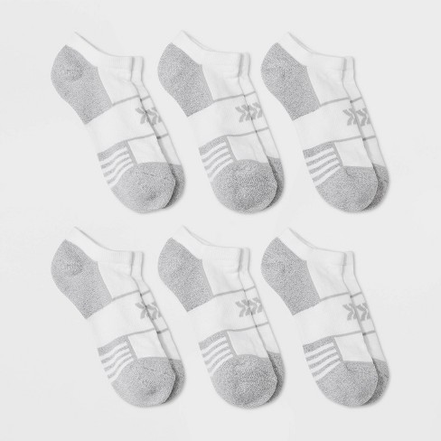 Women's 6pk Cushioned Mesh Finish Line Fashion No Show Athletic Socks - All  In Motion™ White 4-10