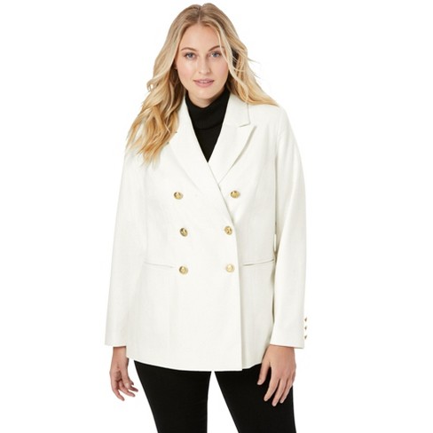  Agnes Orinda Women's Plus Size Notched Lapel Double Breasted  Long Coat 1X Beige : Clothing, Shoes & Jewelry