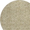 Beige Taupe And Brown Floral Washable Indoor Outdoor Area Rug - 4 of 4