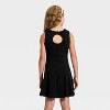 Zenzi Girls' Bow Fit and Flare Dress - Black - 2 of 3