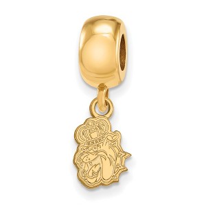 Black Bow Jewelry 14k Yellow Gold Plated Sterling Silver James Madison Dukes NCAA Bead Charm - 1 of 3