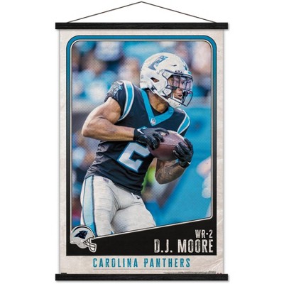 NFL Carolina Panthers - D.J. Moore 22 Wall Poster with Push Pins, 14.725 x  22.375 