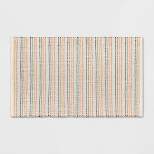 27"x45" Striped Ribbed Accent Kids' Rug - Pillowfort™