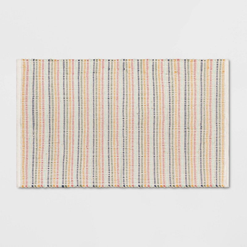 27&#34;x45&#34; Striped Ribbed Accent Kids&#39; Rug - Pillowfort&#8482;, 1 of 8