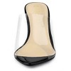 Allegra K Women's Pointed Toe Clear Chunky Heel Slides Sandals Mules - 3 of 4