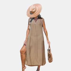 Women's Beach Cover-Up Sleeveless Midi Dress - Cupshe - 1 of 4