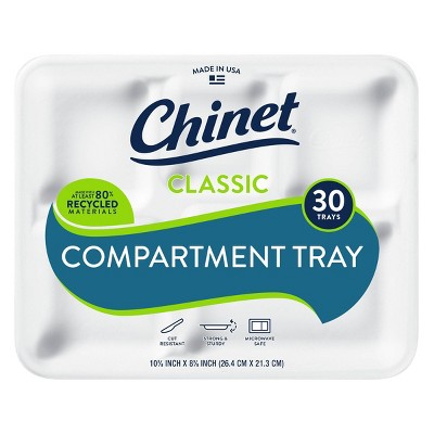 Chinet Classic Compartment Tray 10 3/8" x 8 3/8" - 30ct