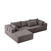 108" Chenille Modular L-Shaped Sectional Sofa with Left Chaise & 6 Pillows - 4 of 4