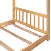 NicBex Twin Size Platform Bed 81.2" L Modern House-Shaped Pine Bed Frame with Headboard and Footboard for Bedroom, No Box Spring Required, Natural - 4 of 4