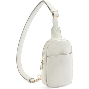 Small Sling Bag for Women Leather Crossbody Fanny Packs Chest Bag for Women - 1 of 4