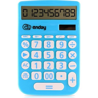 Enday 12-Digit Basic Calculator For Students & Kids, Solar Powered