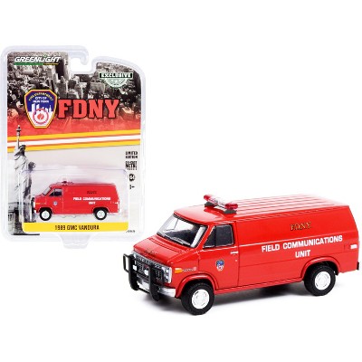 1989 GMC Vandura Van Red "Fire Dept City of New York" (FDNY) Field Communications Unit 1/64 Diecast Model Car by Greenlight