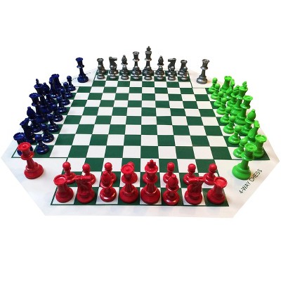 WE Games 4 Way Chess Set, 3.75 in. Kings