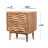 Accent Cabinet Bohemian Handcrafted Storage Nightstand for Bedroom or Living Room 20in - 3irtyhousy - 4 of 4