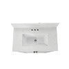 Flash Furniture Vega Bathroom Vanity with Sink Combo, Storage Cabinet with Soft Close Doors and Open Shelf, Carrara Marble Finish Countertop - 3 of 4