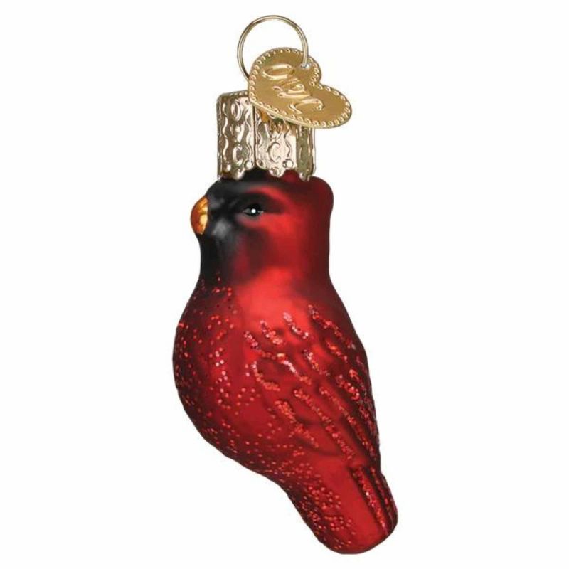 Old World Christmas 2.25 In Mini Red Cardinal Ornament Bird Glitter Tree Ornaments, 3 of 4