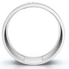 Pompeii3 Mens Three Stone Diamond Ring 10k White Gold High Polished 7mm - 3 of 4